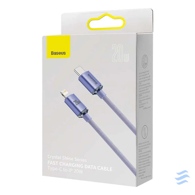 Baseus Crystal cable USB C to Lightning 20W PD 2m (violet) USB C to Lightning