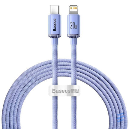 Baseus Crystal cable USB C to Lightning 20W PD 2m (violet) USB C to Lightning