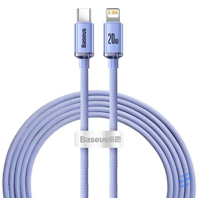 Baseus Crystal cable USB C to Lightning 20W PD 2m (violet) USB C to Lightning