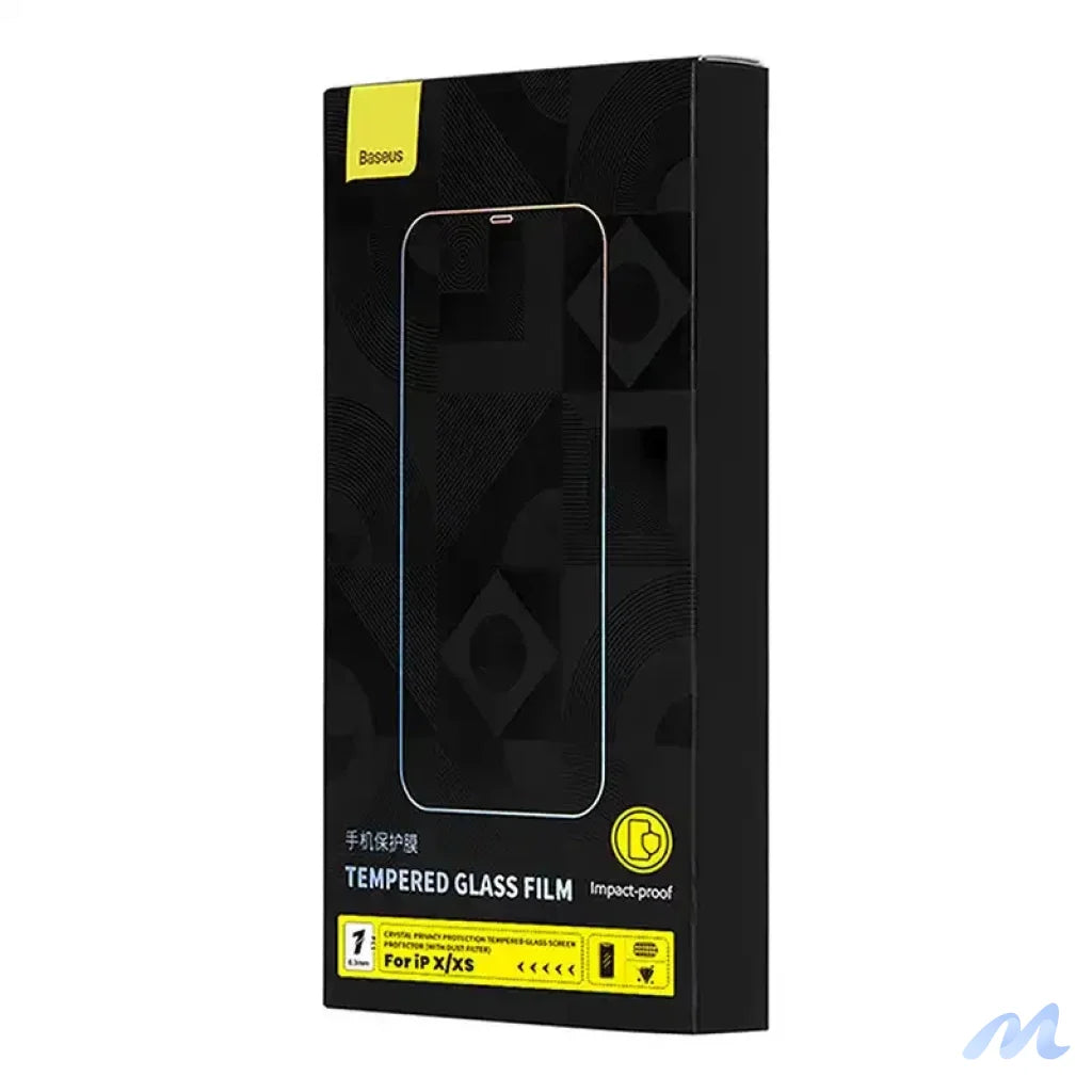 Baseus Crystal Privacy Protection Tempered Glass 0.3mm for iPhone X/XS