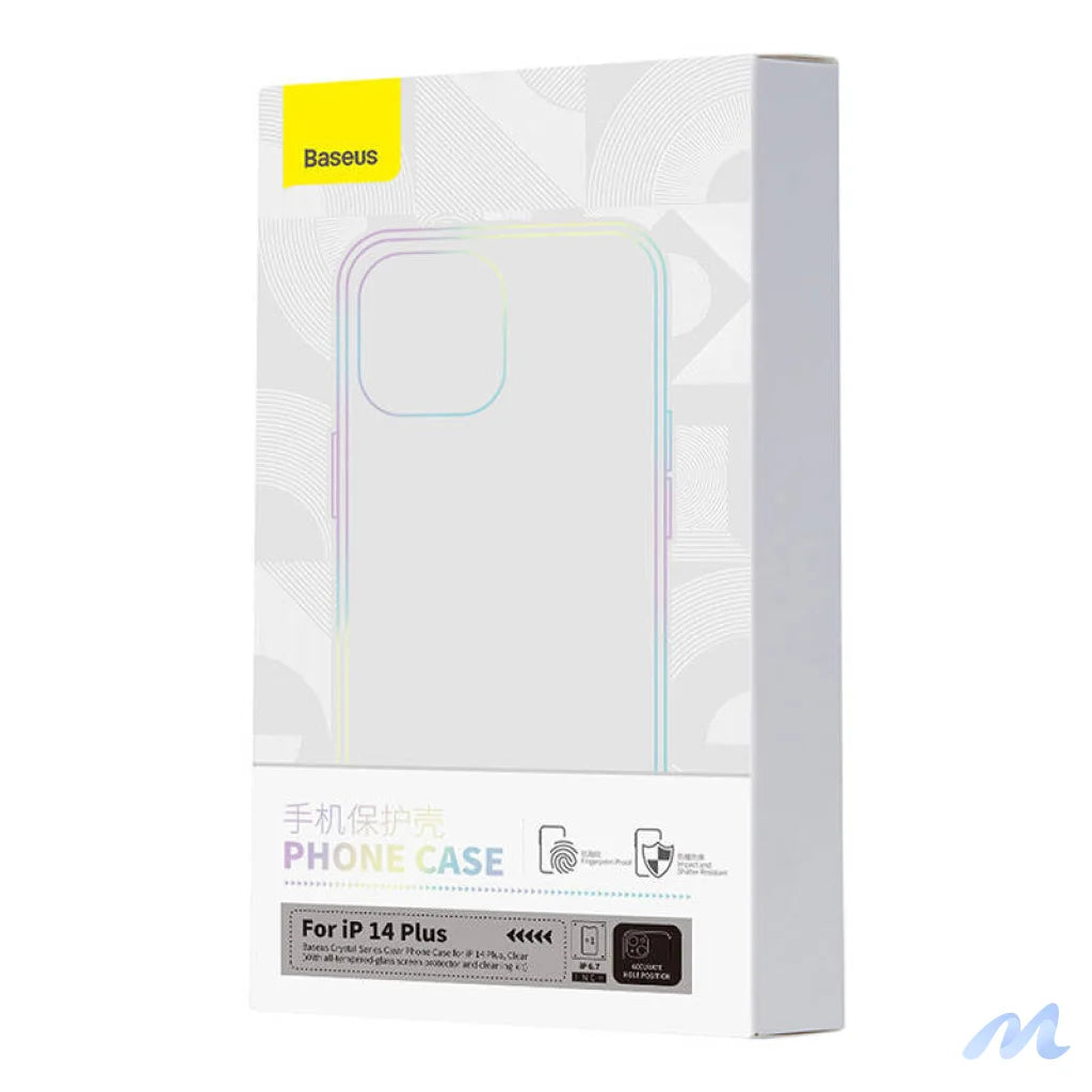Baseus Crystal Series Case for iPhone 14 Plus + tempered glass