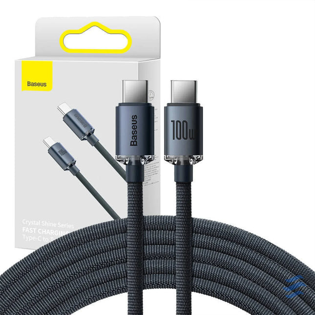 Baseus Crystal Shine cable USB C to USB C 100W 1.2m (black) USB C to USB C