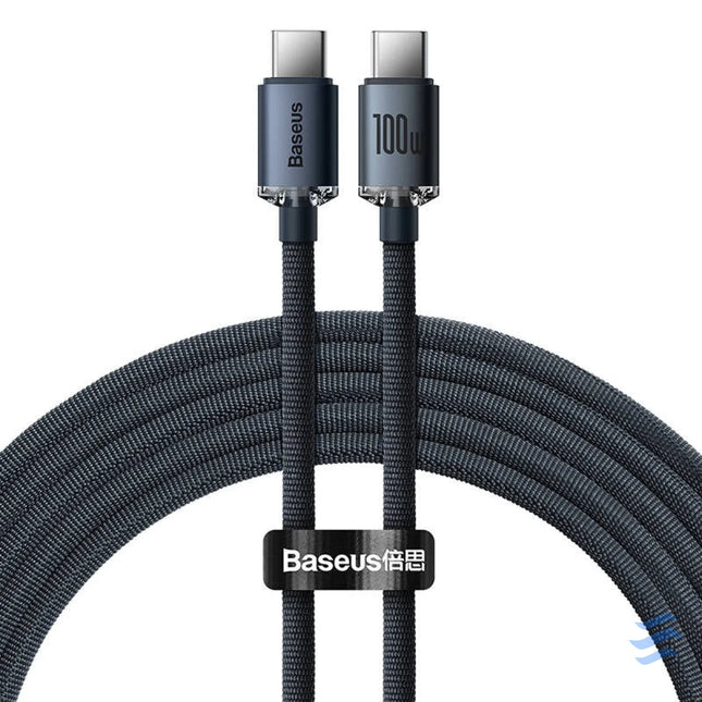 Baseus Crystal Shine cable USB C to USB C 100W 1.2m (black) USB C to USB C