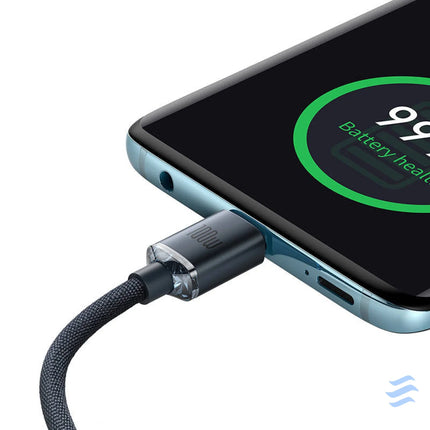 Baseus Crystal Shine cable USB C to USB C 100W 1.2m (black) USB C to USB C