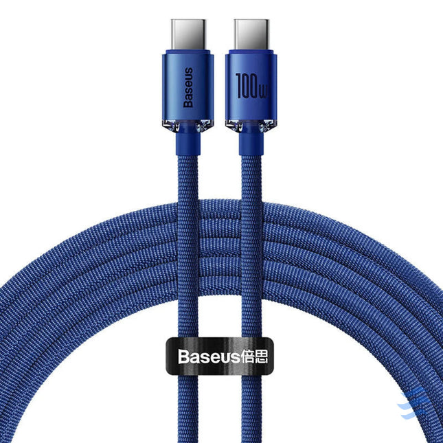 Baseus Crystal Shine cable USB C to USB C 100W 1.2m (blue) USB C to USB C