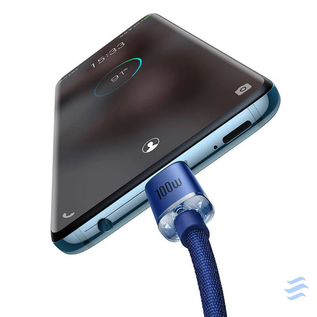 Baseus Crystal Shine cable USB C to USB C 100W 1.2m (blue) USB C to USB C