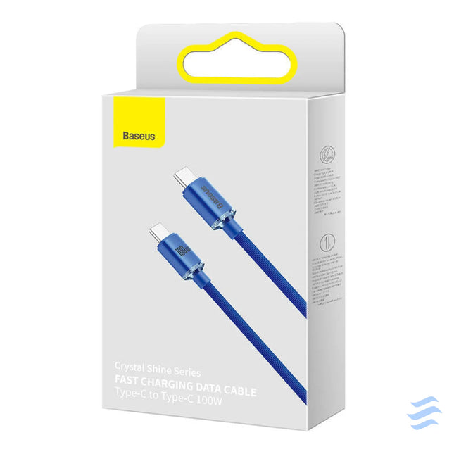 Baseus Crystal Shine cable USB C to USB C 100W 1.2m (blue) USB C to USB C