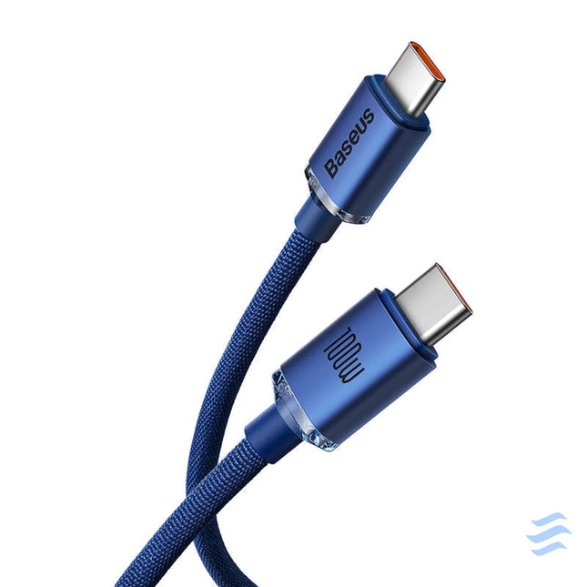 Baseus Crystal Shine cable USB C to USB C 100W 1.2m (blue) USB C to USB C