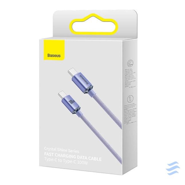Baseus Crystal Shine cable USB C to USB C 100W 1.2m (purple) USB C to USB C