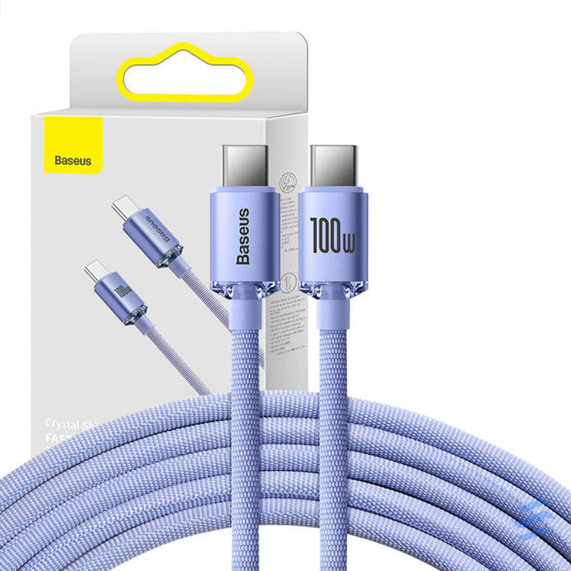Baseus Crystal Shine cable USB C to USB C 100W 1.2m (purple) USB C to USB C