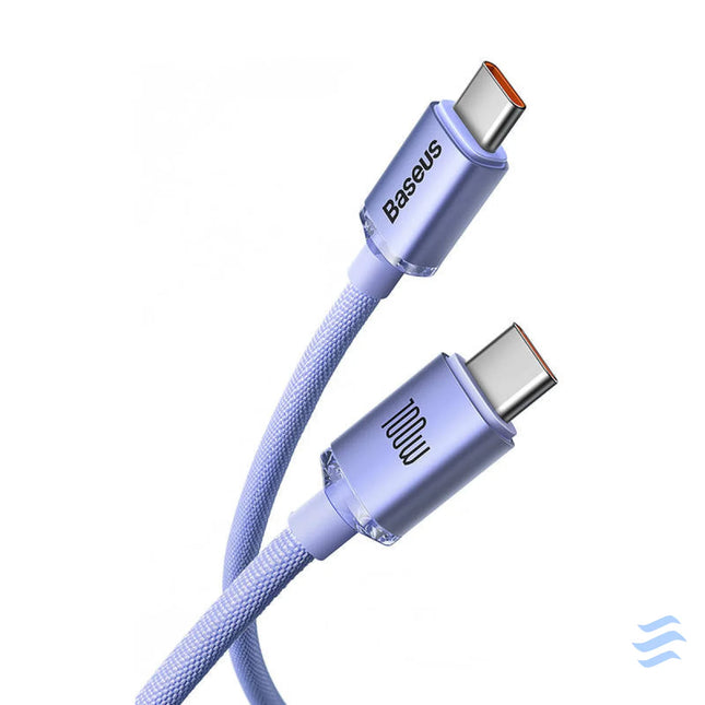 Baseus Crystal Shine cable USB C to USB C 100W 1.2m (purple) USB C to USB C