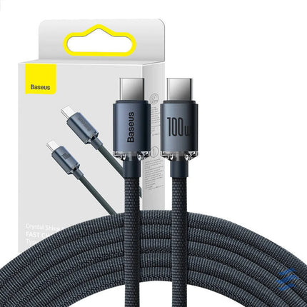 Baseus Crystal Shine cable USB C to USB C 100W 2m (black) USB C to USB C