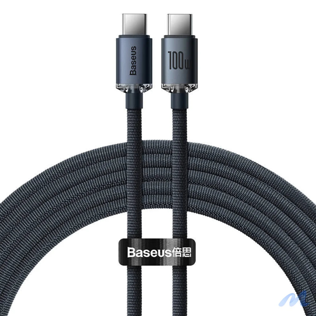 Baseus Crystal Shine cable USB-C to USB-C, 100W, 2m (black)
