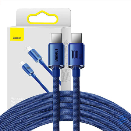 Baseus Crystal Shine cable USB C to USB C 100W 2m (blue) USB C to USB C