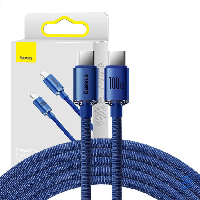 Baseus Crystal Shine cable USB C to USB C 100W 2m (blue) USB C to USB C