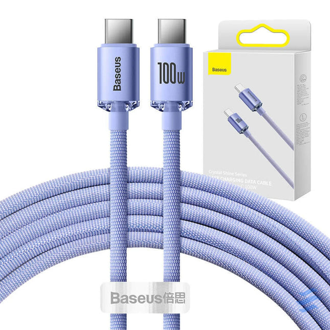 Baseus Crystal Shine cable USB C to USB C 100W 2m (purple) USB C to USB C