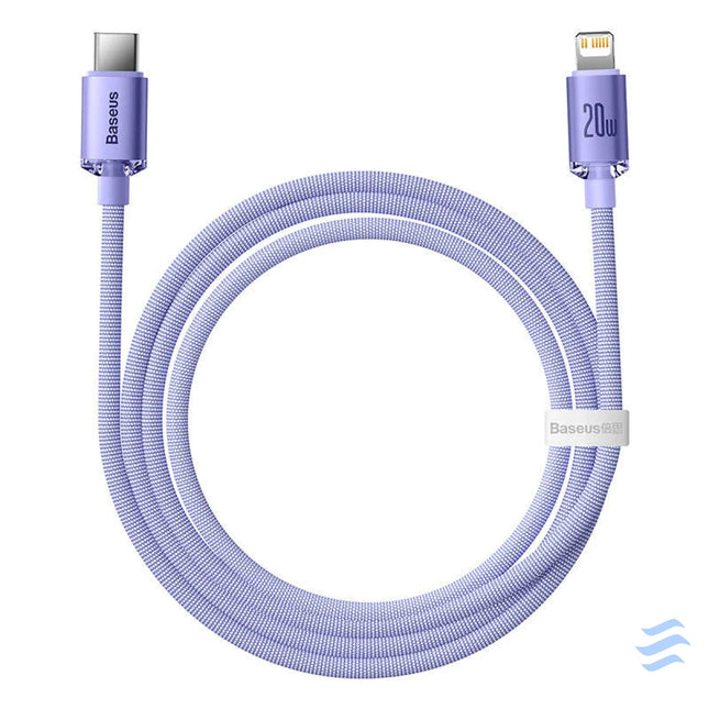 Baseus Crystal Shine cable USB C to Lightning 20W PD 1.2m (purple) USB C to Lightning