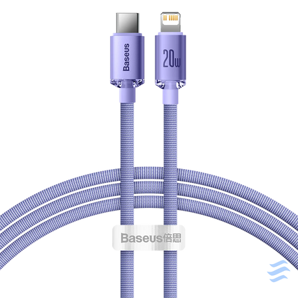Baseus Crystal Shine cable USB C to Lightning 20W PD 1.2m (purple) USB C to Lightning