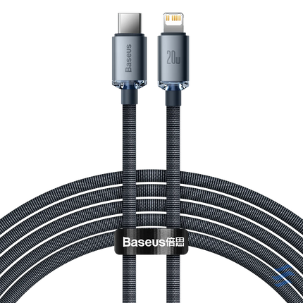Baseus Crystal Shine cable USB C to Lightning 20W PD 2m (black) USB C to Lightning