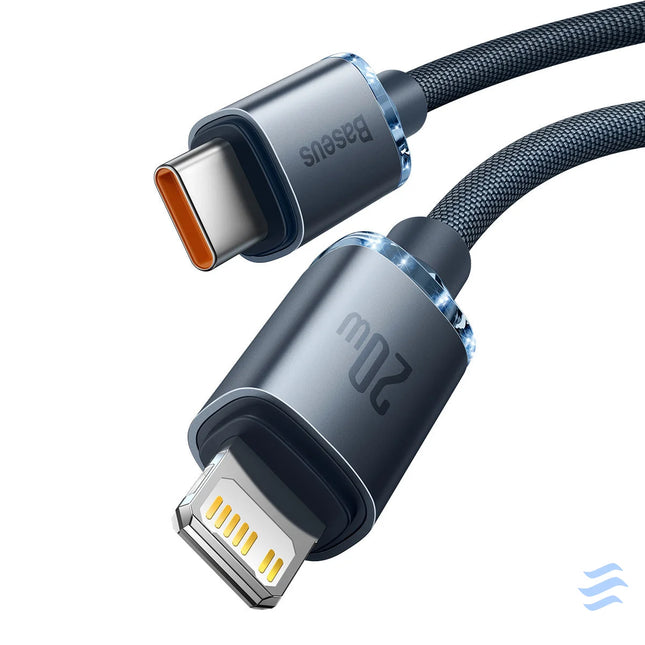Baseus Crystal Shine cable USB C to Lightning 20W PD 2m (black) USB C to Lightning