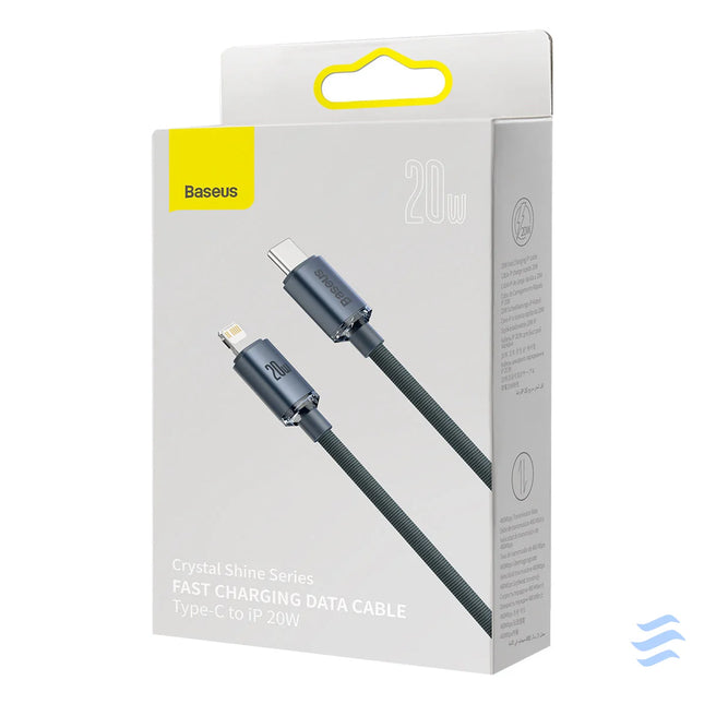Baseus Crystal Shine cable USB C to Lightning 20W PD 2m (black) USB C to Lightning