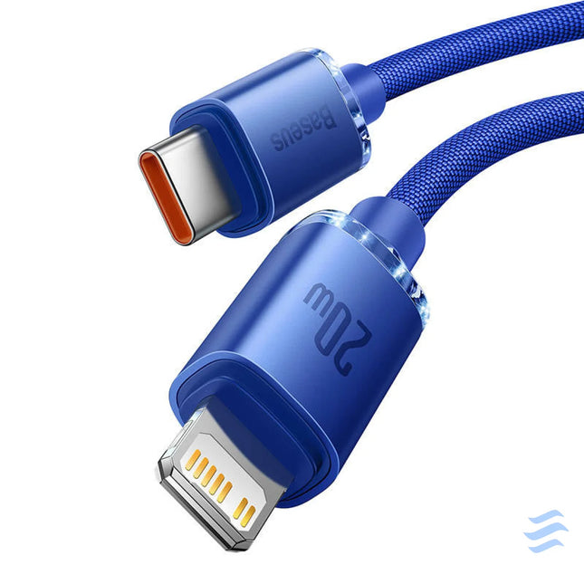 Baseus Crystal Shine cable USB C to Lightning 20W PD 2m (blue) USB C to Lightning