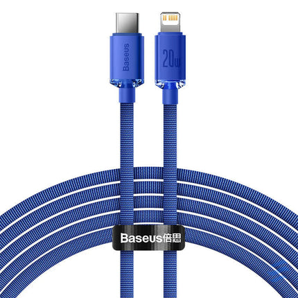 Baseus Crystal Shine cable USB C to Lightning 20W PD 2m (blue) USB C to Lightning