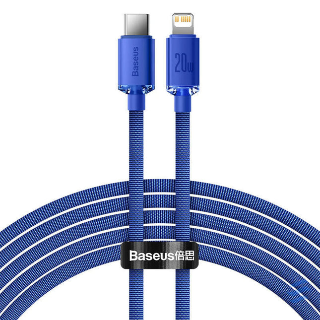 Baseus Crystal Shine cable USB C to Lightning 20W PD 2m (blue) USB C to Lightning
