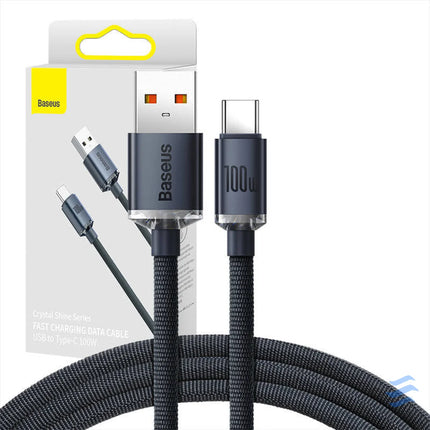 Baseus Crystal Shine cable USB to USB C 100W 1.2m (black) USB to USB C