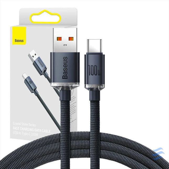 Baseus Crystal Shine cable USB to USB C 100W 1.2m (black) USB to USB C