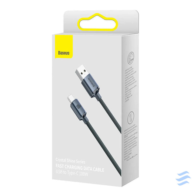 Baseus Crystal Shine cable USB to USB C 100W 1.2m (black) USB to USB C