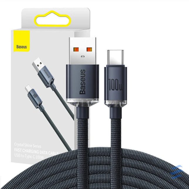 Baseus Crystal Shine cable USB to USB C 100W 2m (black) USB to USB C