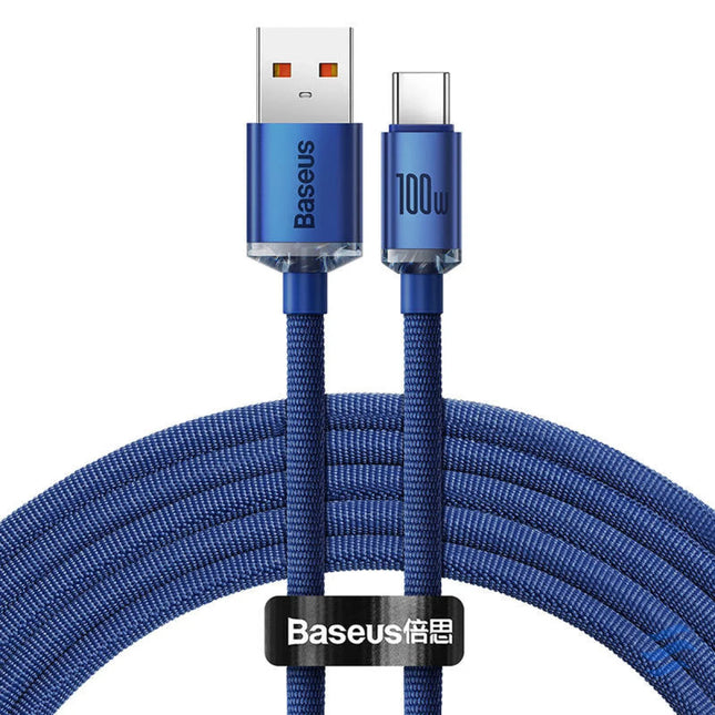 Baseus Crystal Shine cable USB to USB C 100W 2m (blue) USB to USB C