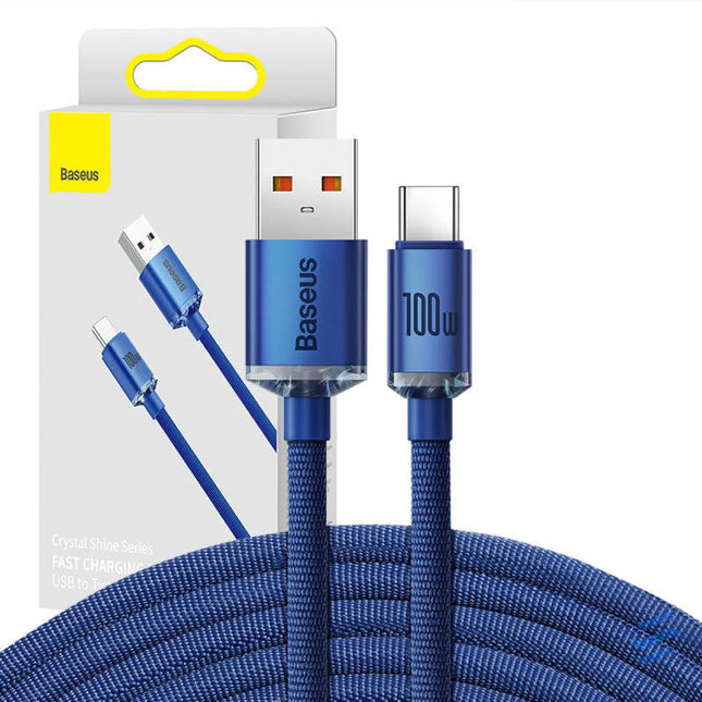 Baseus Crystal Shine cable USB to USB C 100W 2m (blue) USB to USB C