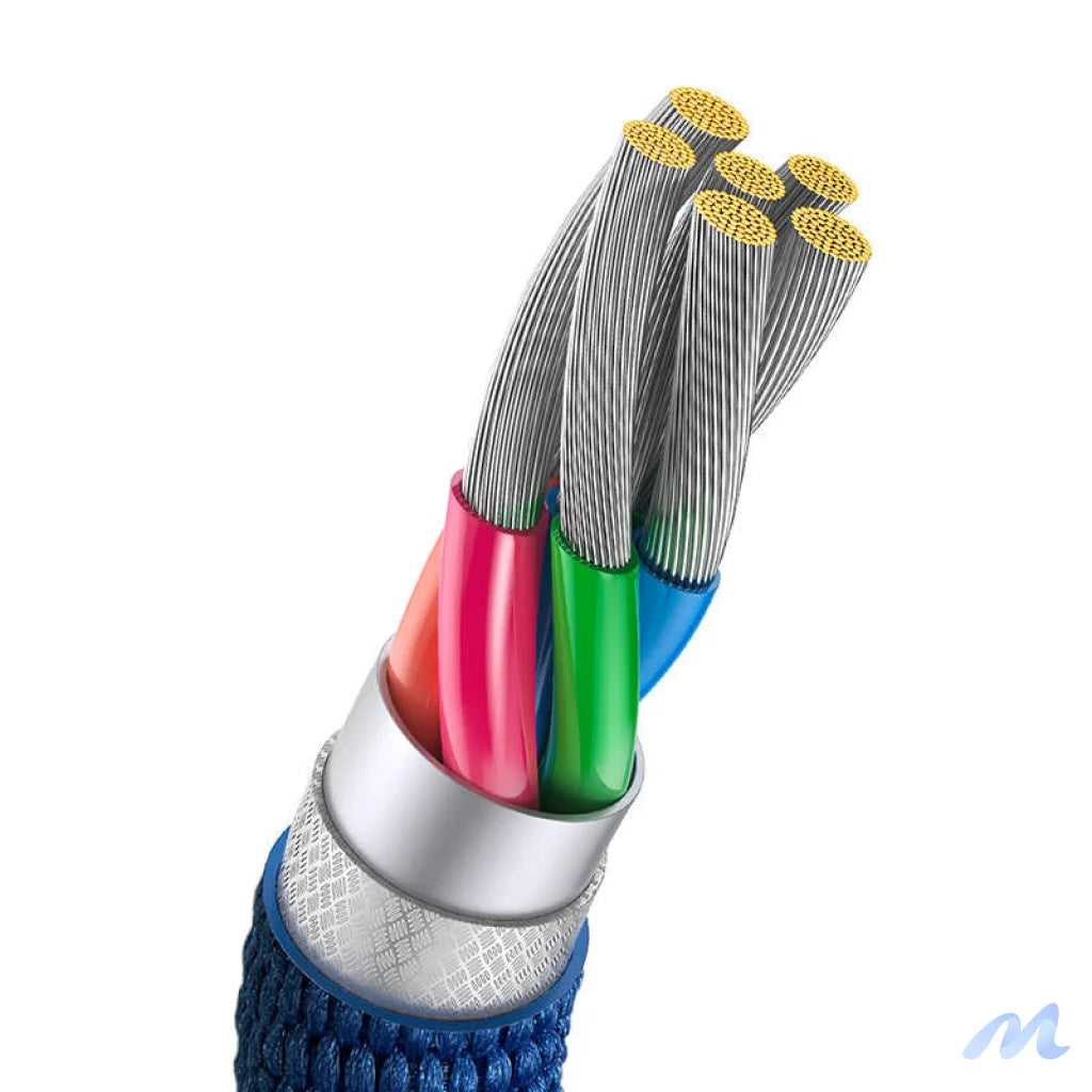 Baseus Crystal Shine cable USB to USB-C, 100W, 2m (blue)