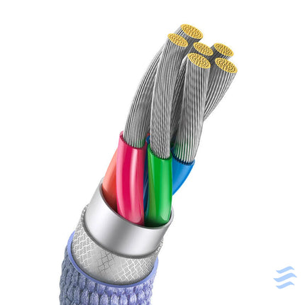 Baseus Crystal Shine cable USB to USB C 5A 1.2m (purple) USB to USB C