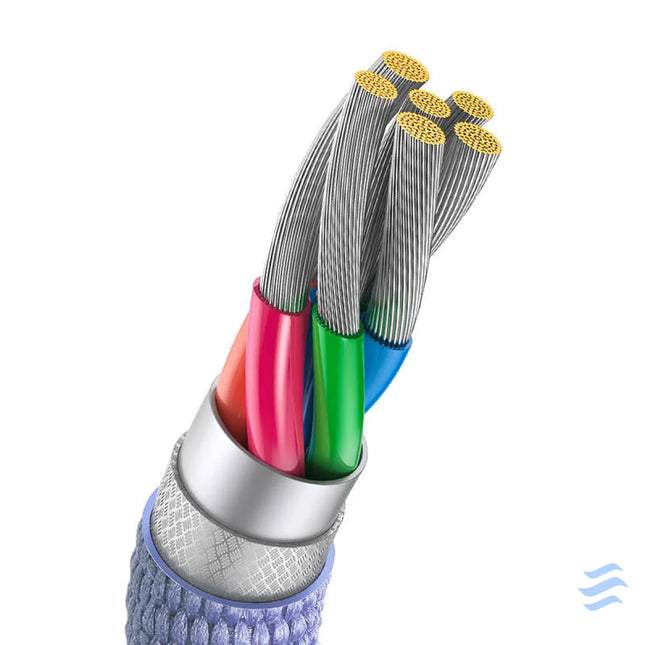 Baseus Crystal Shine cable USB to USB C 5A 1.2m (purple) USB to USB C