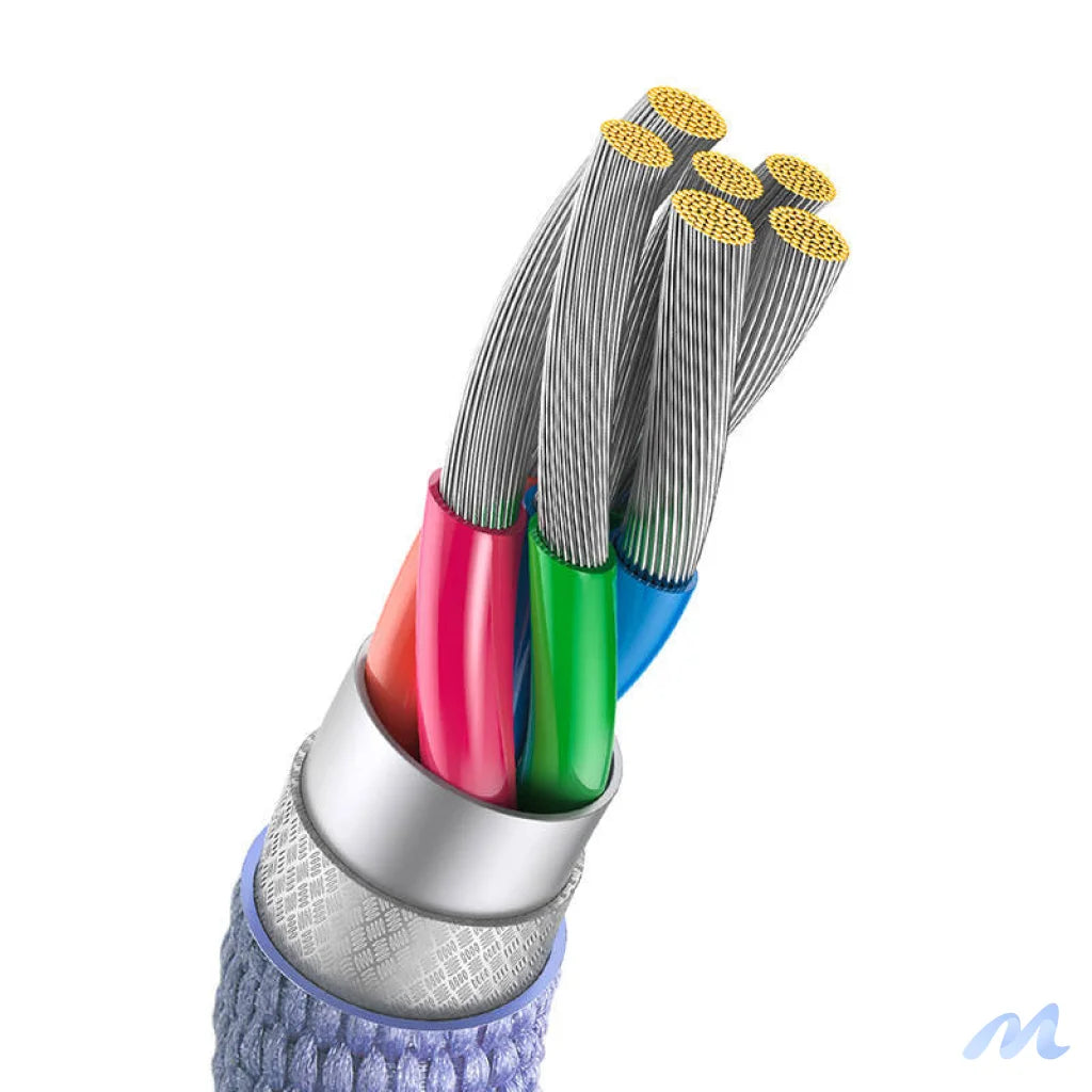 Baseus Crystal Shine cable USB to USB-C, 5A, 1.2m (purple)