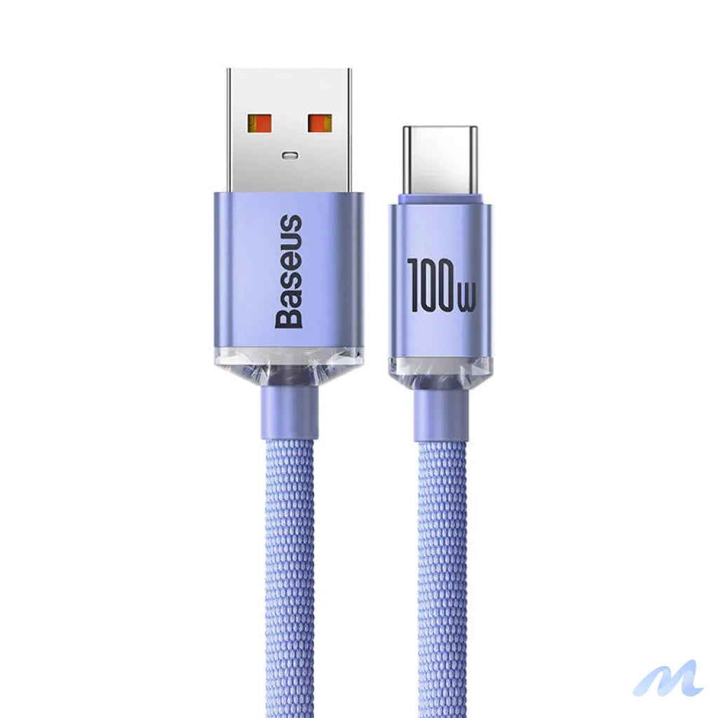 Baseus Crystal Shine cable USB to USB-C, 5A, 1.2m (purple)