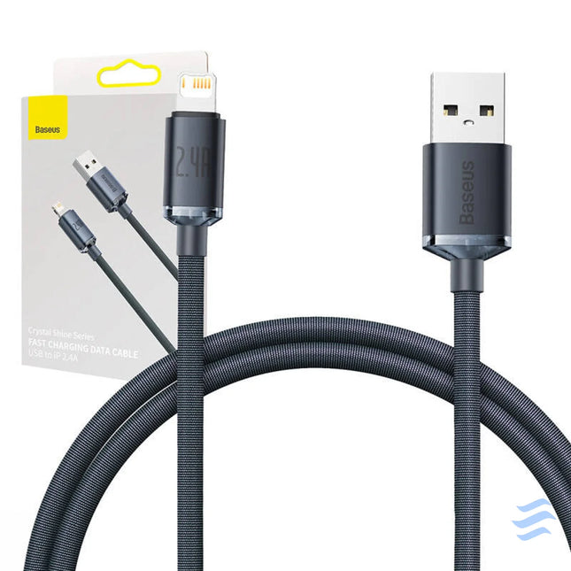 Baseus Crystal Shine cable USB to Lightning 2.4A 1.2m (black) USB to Lightning