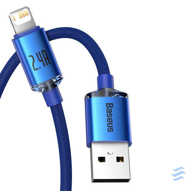 Baseus Crystal Shine cable USB to Lightning 2.4A 1.2m (blue) USB to Lightning