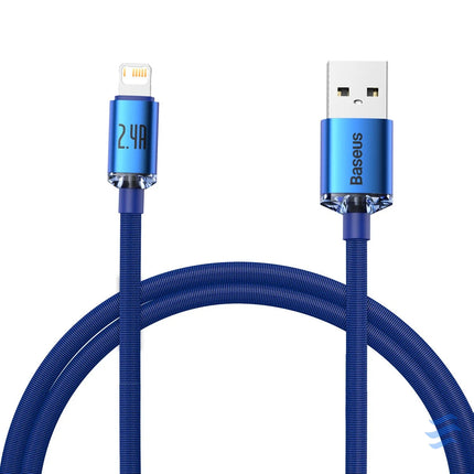 Baseus Crystal Shine cable USB to Lightning 2.4A 1.2m (blue) USB to Lightning