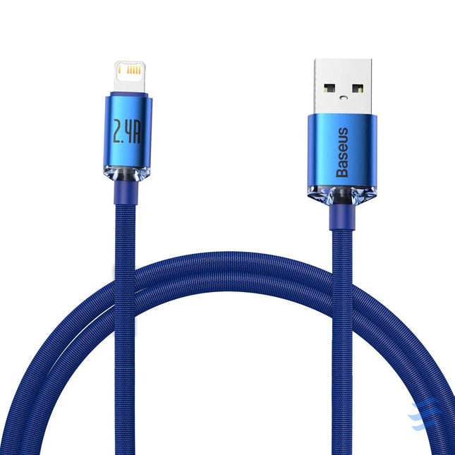Baseus Crystal Shine cable USB to Lightning 2.4A 1.2m (blue) USB to Lightning