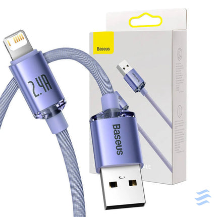 Baseus Crystal Shine cable USB to Lightning 2.4A 1.2m (purple) USB to Lightning