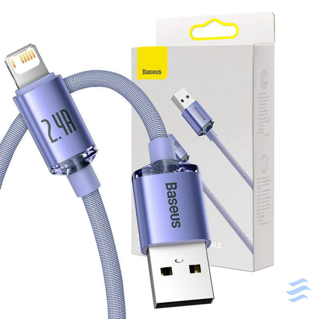 Baseus Crystal Shine cable USB to Lightning 2.4A 1.2m (purple) USB to Lightning