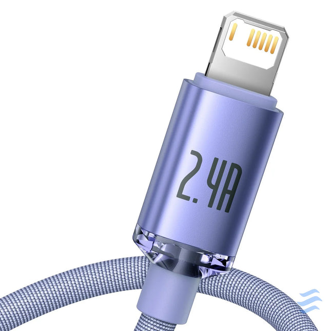 Baseus Crystal Shine cable USB to Lightning 2.4A 1.2m (purple) USB to Lightning