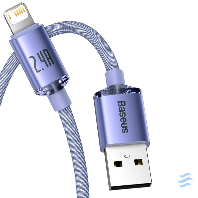 Baseus Crystal Shine cable USB to Lightning 2.4A 1.2m (purple) USB to Lightning