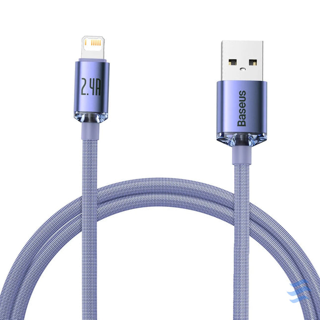 Baseus Crystal Shine cable USB to Lightning 2.4A 1.2m (purple) USB to Lightning
