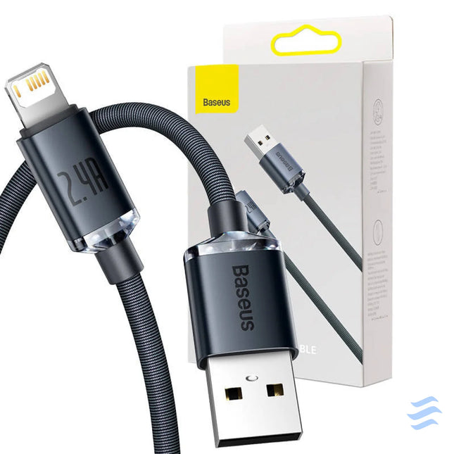 Baseus Crystal Shine cable USB to Lightning 2.4A 2m (black) USB to Lightning