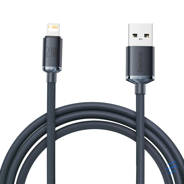 Baseus Crystal Shine cable USB to Lightning 2.4A 2m (black) USB to Lightning